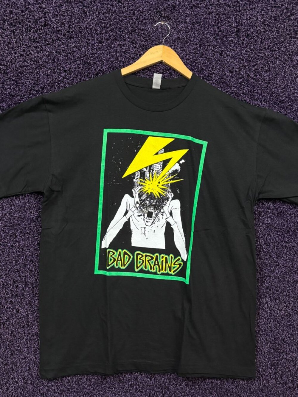 Bad Brains Self-Titled Album Lightning Strike Art T-Shirt XL